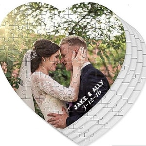 Personalized couples heart puzzle/ gifts for him/ gifts for her / Valentine’s Day gift/ custom heart puzzle anniversary gift 15 pcs