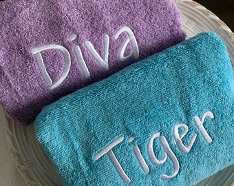 Personalized Pet towel/ Custom dog towel / paw print towel pet gift 27 x 54” custom  beach towel / doggy towel