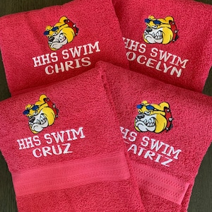 Personalisiertes Schwimm-Team-Handtuch / Individuelles Schwimm-Handtuch / Personalisiertes Handtuch mit individuellem Logo / Taucher-Team-Handtuch / Sport-Team-Handtuch /Trainer Geschenk