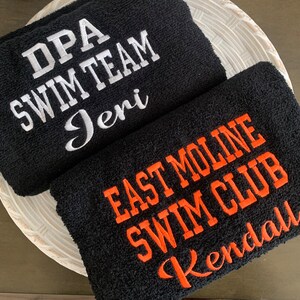 Personalisiertes Swim Team Handtuch / Personalisiertes Swim Team Handtuch 30 x 54 ”