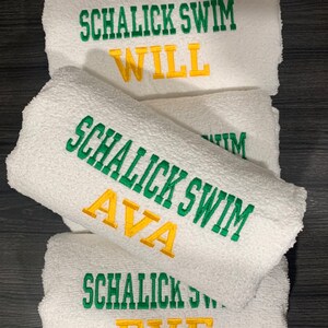 Personalisiertes Swim Team Handtuch / Personalisiertes Swim Team Handtuch 30 x 54 ”