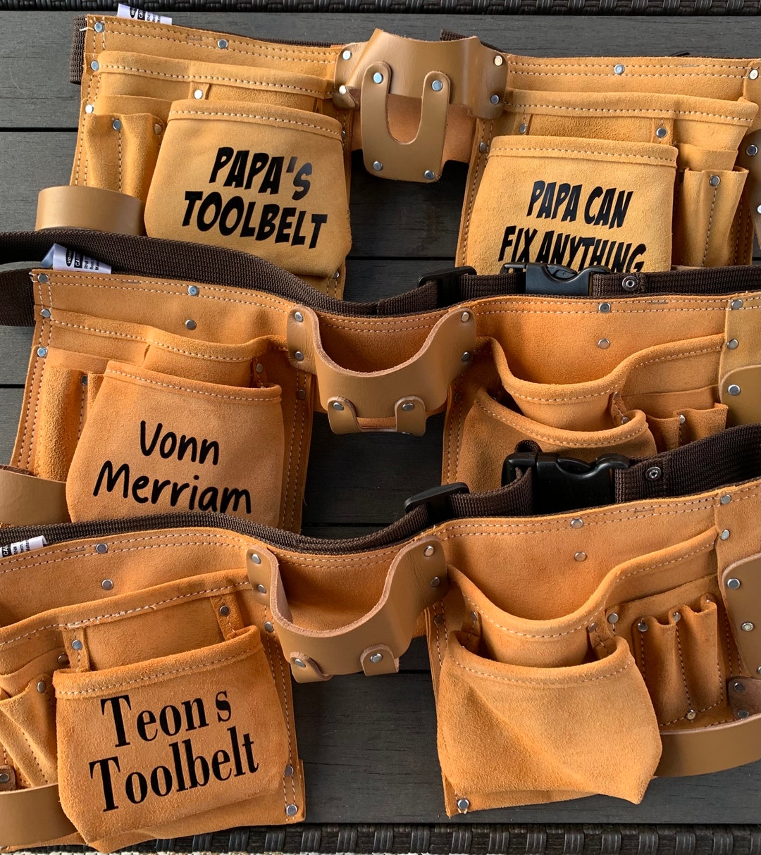 Personalized Tool Belt With Name Custom Tool Belt Fathers Etsy