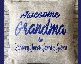 Personalized nana throw pillow/ custom grandma pillow/ custom mom pillow/ valentines gift/ Mother’s Day gift 18”