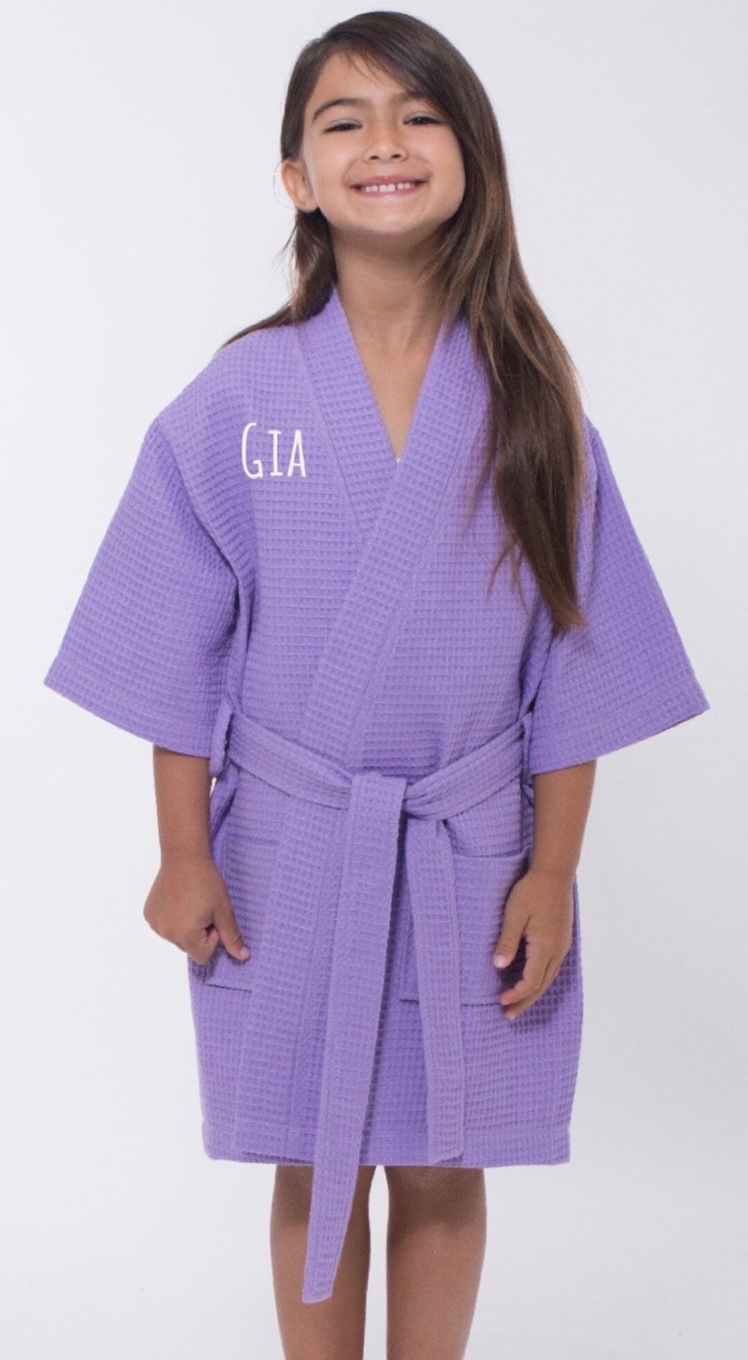 Girls Robe 16 Personalized Kids Robe / Custom Kids Waffle Robe / Flower Girl - Etsy