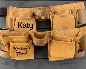 Personalized tool belt with name , custom tool belt, Father’s Day gift tool belt, birthday gift