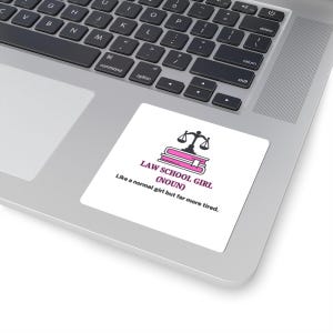 Law School Girl Kiss-Cut Stickers | Perfect for Students, Laptop Decor, Unique Gifts, Motivational Stickers, Journal Accents