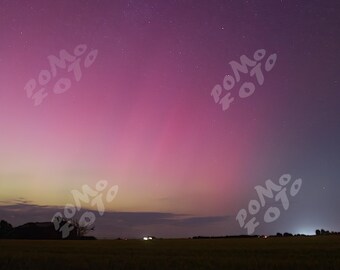 Missouri Aurora Borealis Photographic Print Landscape Night Wall Art