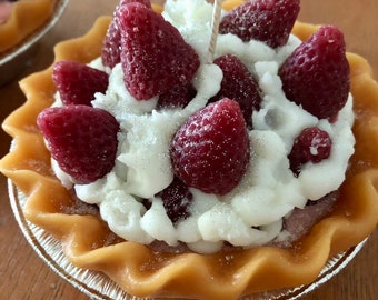 Holiday bakery candle pie desert