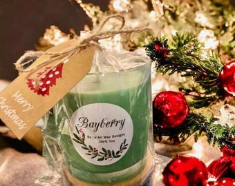 Bayberry scented Christmas candle