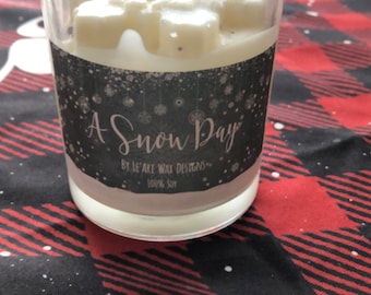Vela de soja del día de la nieve de 8 oz