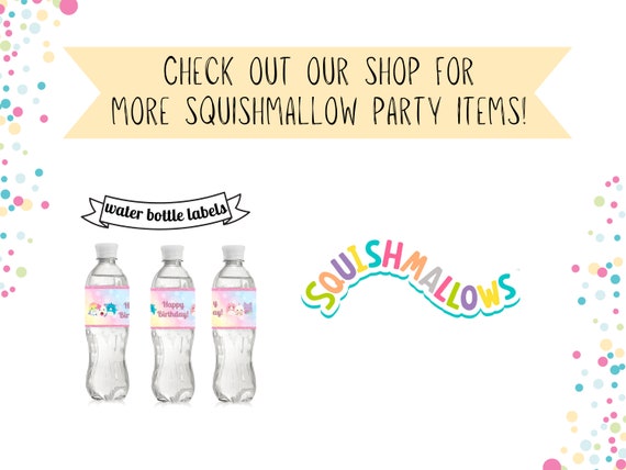 Squishmallow Thank You Tag, Birthday Party Favor Tags, Rainbow Printable  Girl Birthday Party Décor, Printable Label Instant Download. 