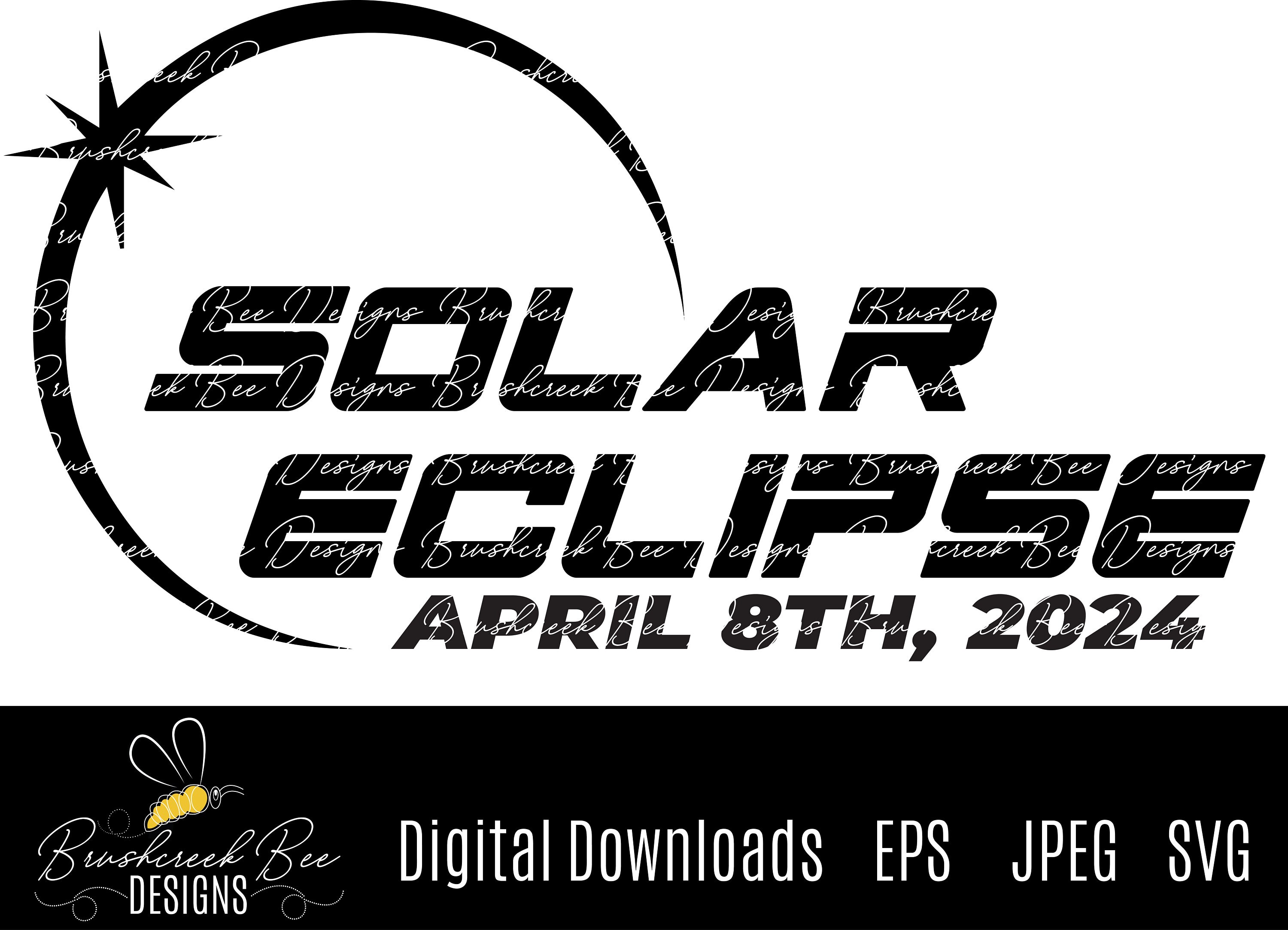Solar Eclipse Design 2024 Etsy