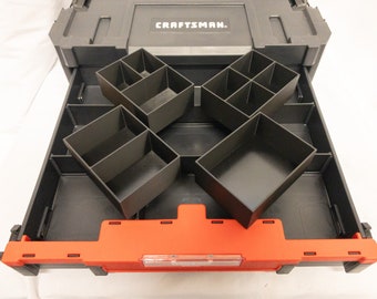Craftsman Versastack and Dewalt Tstak 2 drawer bin