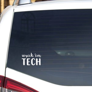 Texas Tech Decal Sticker | NCAA Car Decal | Red Raider Car Decal | Car Decals