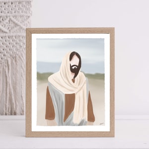 LDS Christ Art | Jesus Faceless| Faceless Print | LDS Art | Gift for Lds Women | Jesus Christ LDS | Digital Download| Missionary Gift