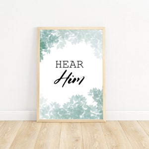 Lds Conference Quote | Hear Him | Printable | LDS Quote | Digital Download | LDS Art Download | Conference Quote