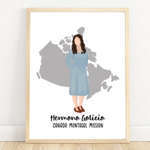 LDS Mission Geschenk | Geschenk für Schwester Missionar | Personalisiertes Missionar Geschenk | Countdown, Begleiterliste und Portrait | Missionars Geschenk