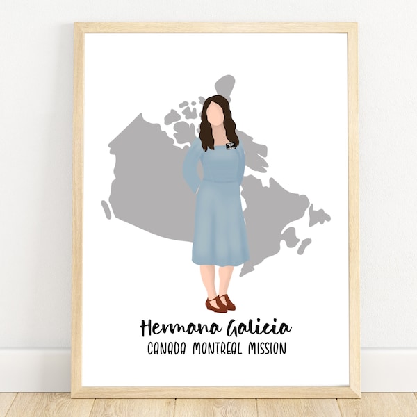 LDS Mission Gift | Gift for Sister Missionary | Personalized Missionary Gift | Countdown, Companion List, and Portrait  | Missionary Gift