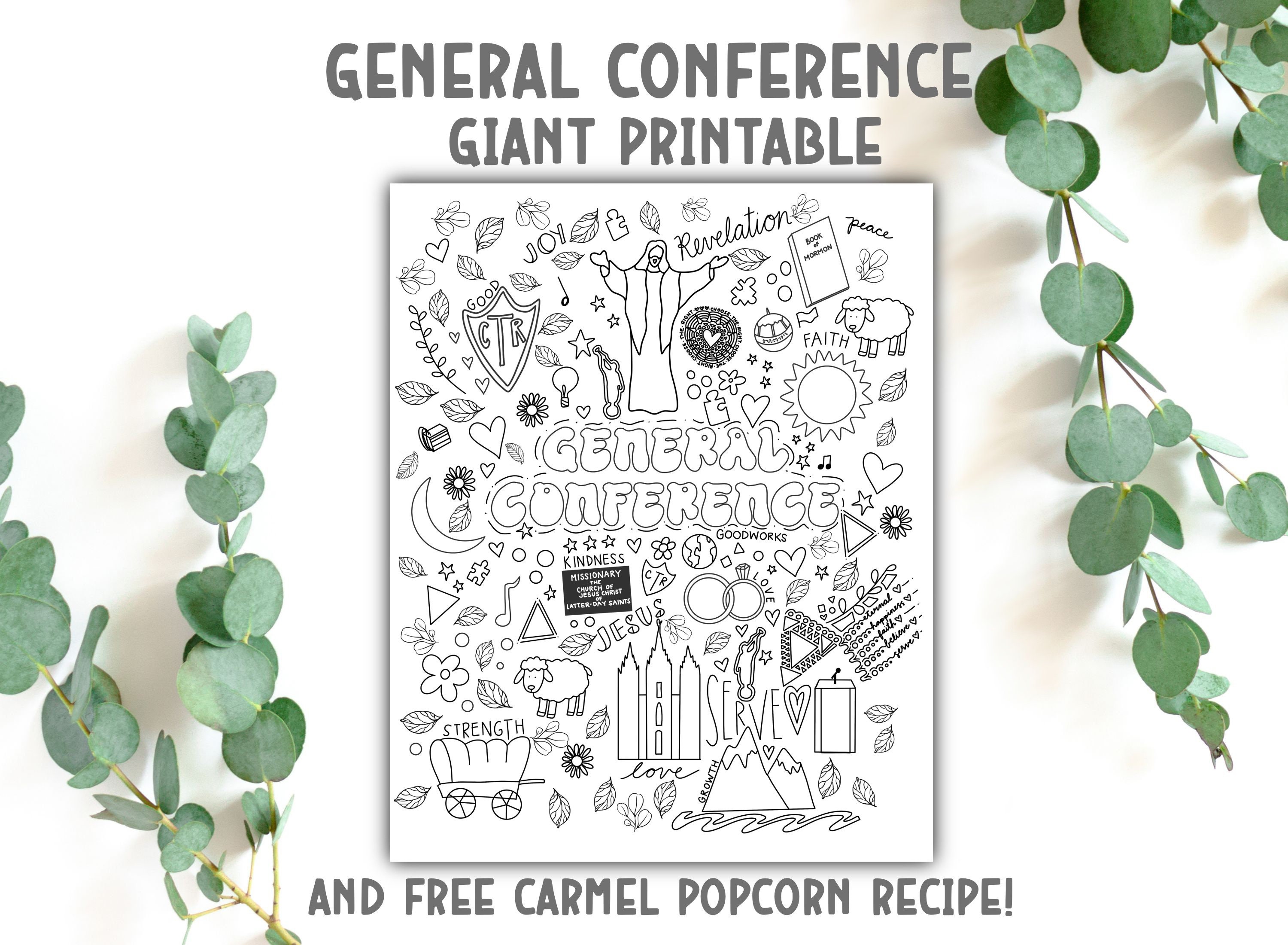 LDS General Conference Coloring - Il Fullxfull.5092355400 Oiht