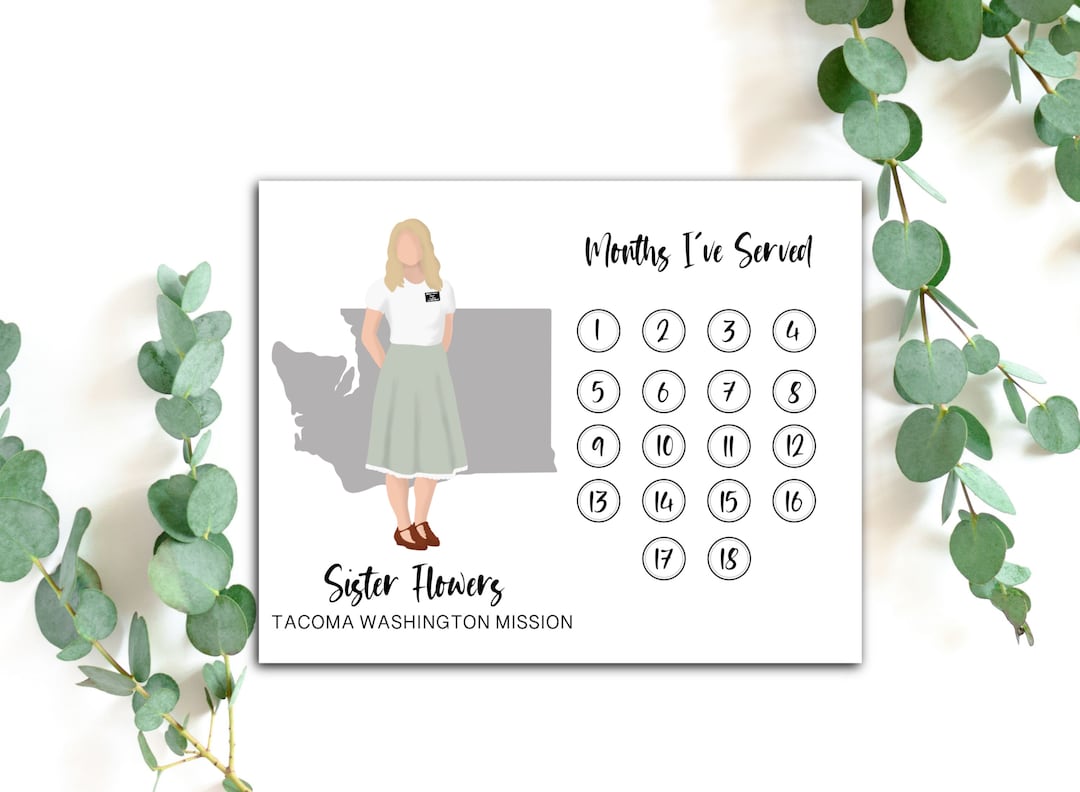 Personalized Missionary Countdown for LDS Sister Mission | Printable ...