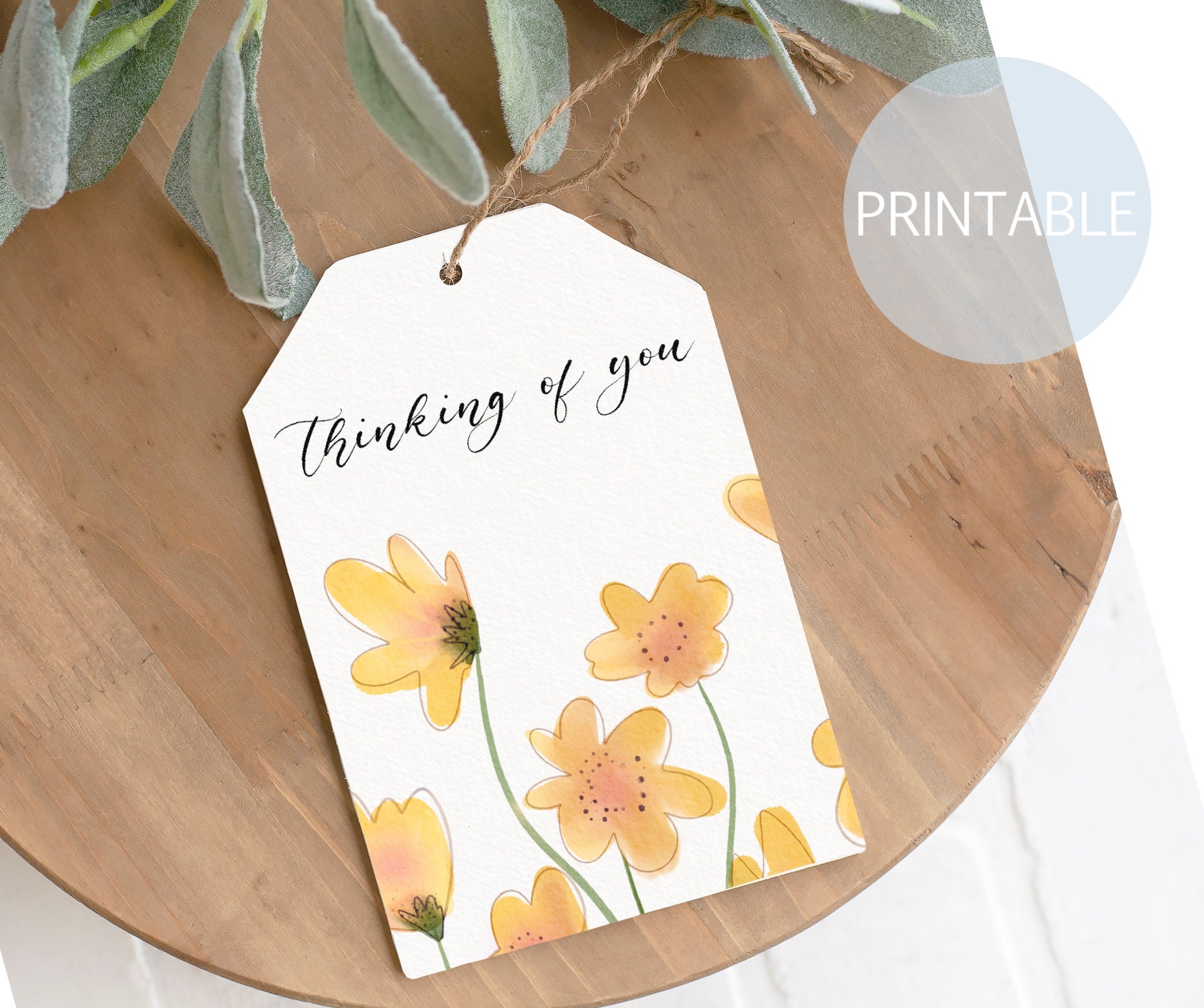 Floral Thinking Of You Gift Tags Printable Care Package PDF Etsy Floral Thinking Of You Gift Tags Printable Care Package PDF Etsy