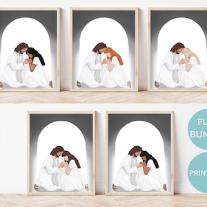 LDS YW Gift | Printable | Christ Portrait | Lds Youth | Gift for Young Women | Yw 2024 | Gift for YW | Lds Art | Yw 2023 | Jesus with woman