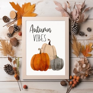 Autumn Vibes | Fall Decor | Pumpkin Art | Fall Vibes | Pumpkin Patch Wall Art | Fall Wall Art | Fall Decor | Fall Digital Download