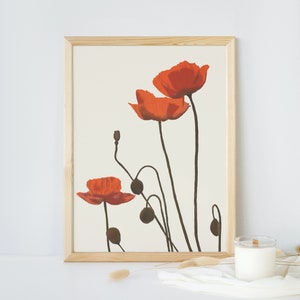 Painted Poppy digital print