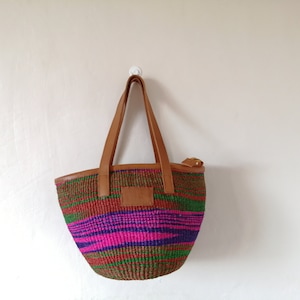 Kiondo, Summer sisal bag, Beach bag, African sisal bag, Woven bag, Sisal tote bag