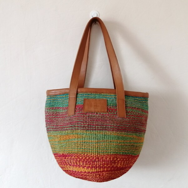 Kiondo, Summer sisal bag, Beach bag, African sisal bag, Woven bag, Sisal tote bag