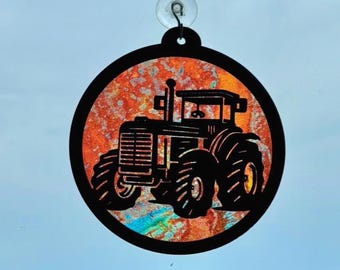 Tractor Suncatcher SVG | Farm Sun Catcher Cut File For Lasers | Lightburn Glowforge SVG Laser Cut File | DIGITAL File only