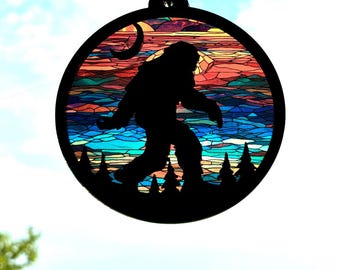 Big Foot Suncatcher SVG | Sasquatch Sun Catcher  Cut File | Laser File For Lightburn Xtool & Glowforge | Laser Cut File | *DIGITAL FILE*