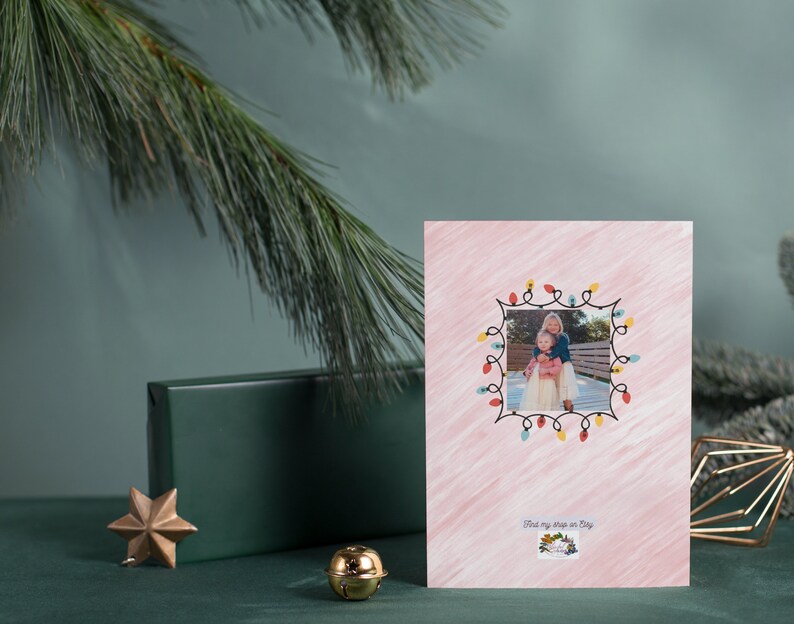 Editable &amp; Printable 5x7 Christmas Lights Happy - Etsy