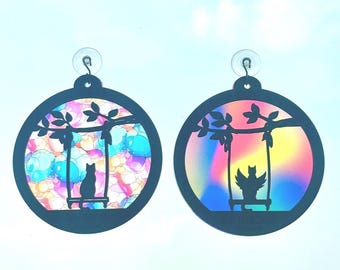 Kitty Katze Suncatcher SVG | Haustier-Memorial Sun Catcher Cut File | Laser Cut Datei | Lightburn Glowforge getestet | SVG Laser-Datei | *DIGITALE Datei*