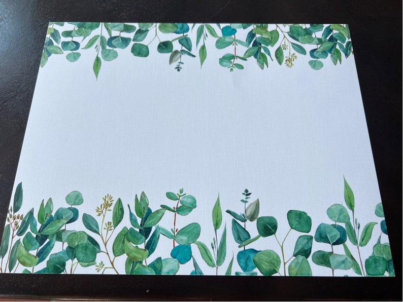 Eucalyptus Paper Placemats Etsy