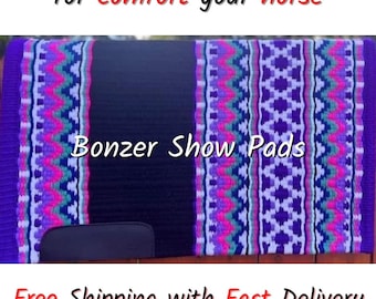 Western show Pad Purple Pink Turquoise combination custom saddle pad