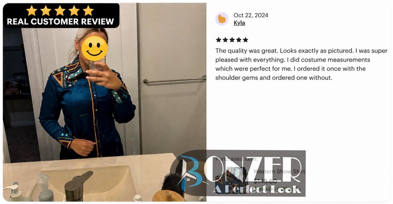 Rodeo Queen Shirt Customer Review, Custom Western Show Apparel for Horse Shows