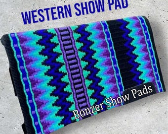 Western Wool Saddle Blanket 34x42 Inch Handwoven Horse Saddle Pad Thick Durable Equestrian Ranch Riding Gear Cowboy Tack