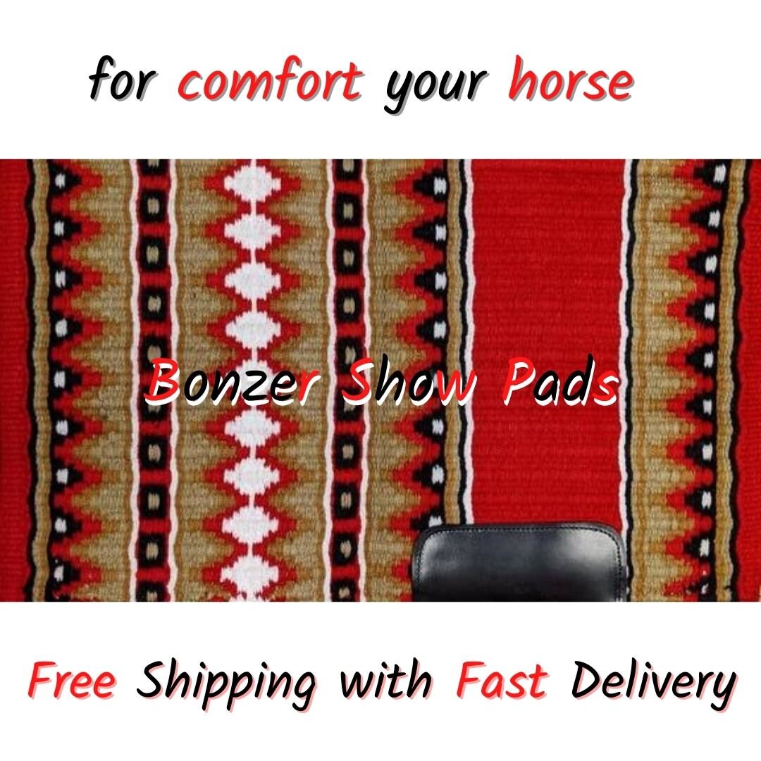 Show Pad Western Saddle Pad Wool Saddle Blanket for Horse Etsy