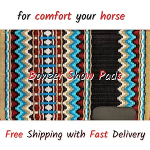 Western Show Pad custom saddle pad Western Saddle Pad Saddle blanket horse pad horse riding pad Showmanship Horsemanship