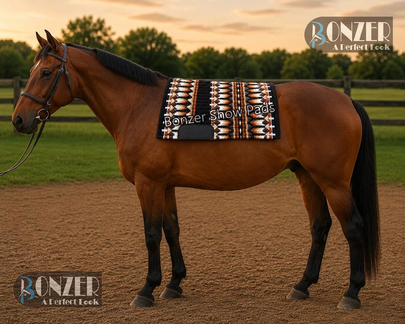 Wool saddle pad with leather wear patch for western ranch riding