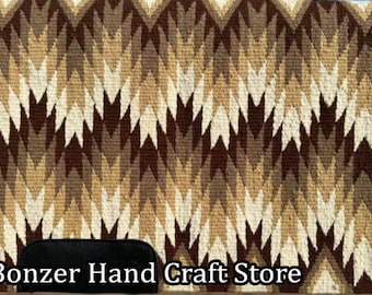 Handmade Western Saddle Blanket Ranch Pad Show Pad Newzealand Wool Show Pad / Yucca Pad for Horse riding Custom Brown Tan 34X42
