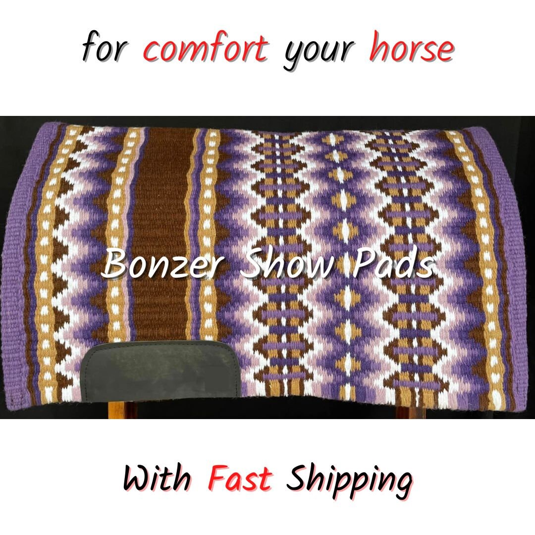 Western Show Pad Show Saddle Pad Horse Show Saddle Pads Hunter Show Pads Wool Saddle Blanket for