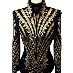 Western Custom Rodeo Queen Showmanship Horsemanship Damen Vergnügen Rail Show Jacke & Shirts für Reiten