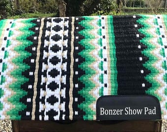 Western Show Pads Saddle Blankets for Ranch Riding and Horse Gifts