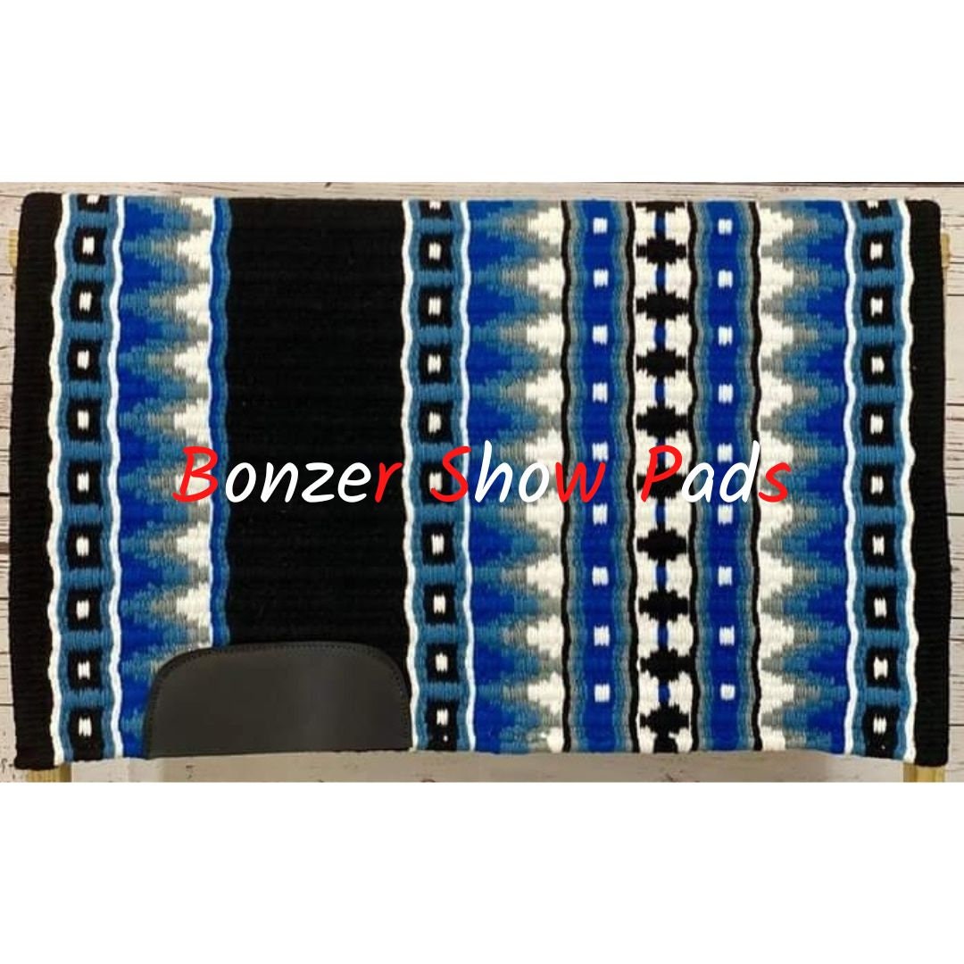 Handloom Western Saddle Blanket Show Pad. New Zealand Wool Pad is