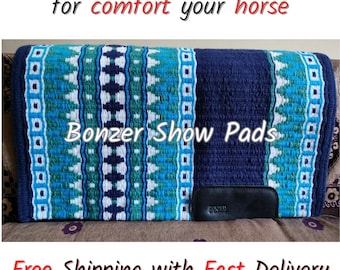 Western Show Pad Wool Saddle Blanket New Zealand Riding Tack Showmanship Horsemanship