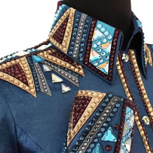 Horsemanship Shirt Worn by Female Rider, Arena Ready Western Competition Outfit