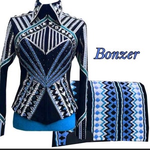 Western Showmanship Jacket With Matching Pad For Women, Western Pleasure Show Jacket, Showmanship Jacket, Show Jacket With Matching Pads