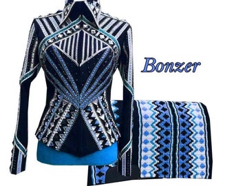 Sparkling Crystal Western Showmanship Jacket with Matching Pad